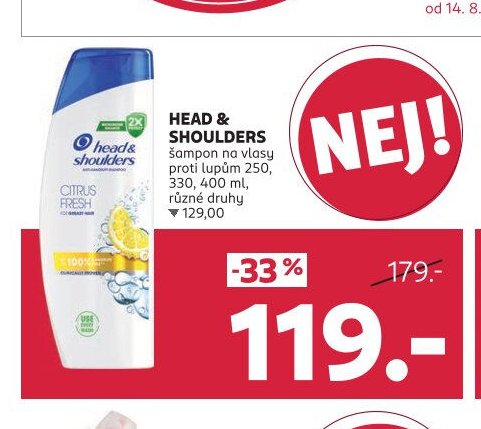 HEAD & SHOULDERS šampon na vlasy proti lupům