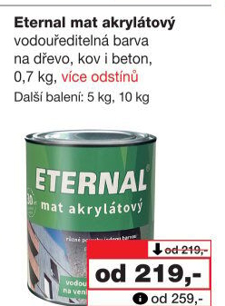 Akrylátová barva mat Eternal