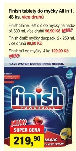 Tablety do myčky All in 1 Finish