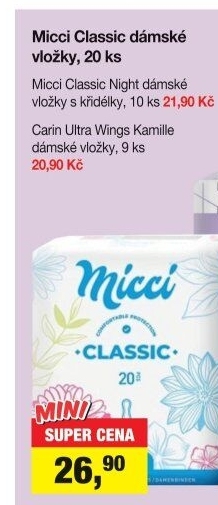Vložky dámské Micci