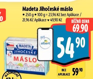 Máslo Jihočeské Madeta