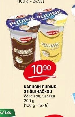 KAPUCÍN PUDINK SE ŠLEHAČKOU