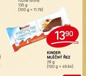KINDER MLÉČNÝ ŘEZ