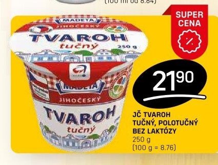 JČ TVAROH TUČNÝ, POLOTUČNÝ BEZ LAKTÓZY