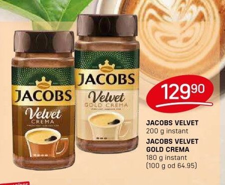 JACOBS VELVET 200 g instant, JACOBS VELVET GOLD CREMA 180 g instant