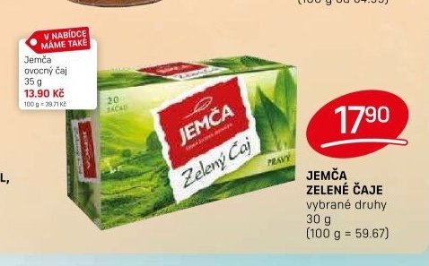 JEMČA ZELENÉ ČAJE