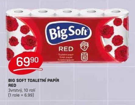 BIG SOFT TOALETNÍ PAPÍR RED