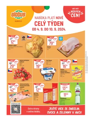 akční leták Globus 4.9.2024-10.9.2024
