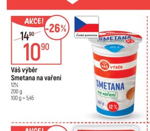 Váš výběr Smetana na vaření