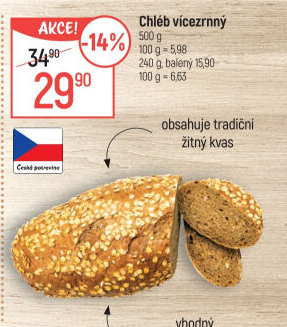 Chléb vícezrnný