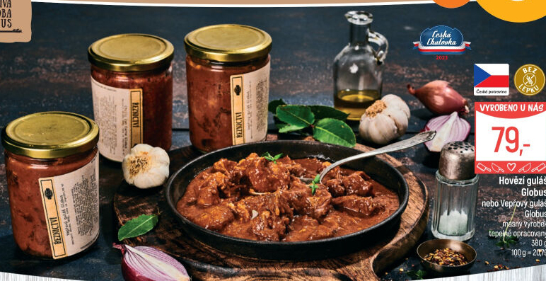 Hovězí guláš ve skle Globus