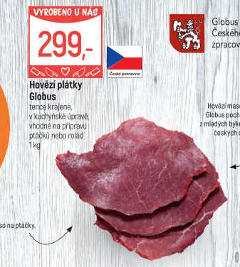 Hovězí plátky Globus