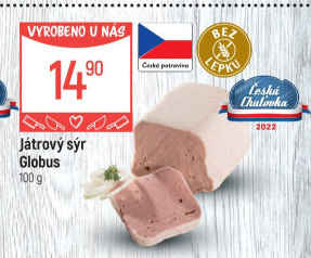 Paštika játrový sýr Globus