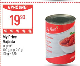 Rajčata loupaná My Price