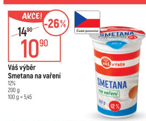Smetana na vaření Váš Výběr