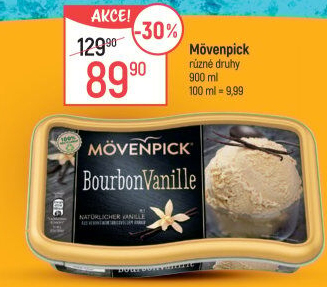 Zmrzlina ve vaničce Mövenpick
