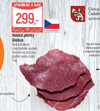 Hovězí plátky Globus