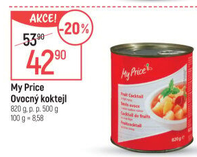 Kompot ovocný koktejl My Price