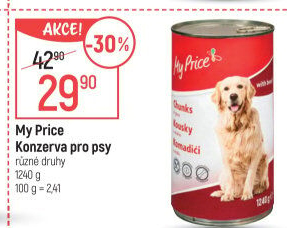 Konzerva pro psy My price