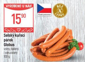 Párky kuřecí Selské Globus