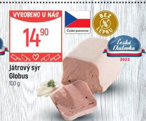 Paštika játrový sýr Globus