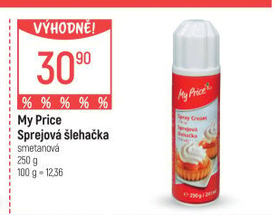 Šlehačka ve spreji My Price