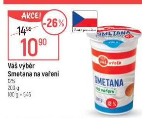 Smetana na vaření Váš Výběr