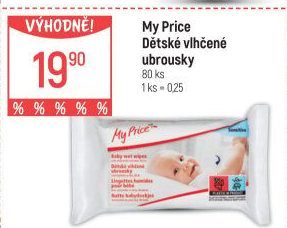 Vlhčené ubrousky dětské My Price