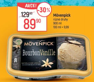 Zmrzlina ve vaničce Mövenpick