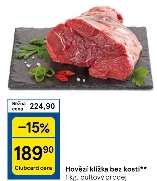 Hovězí přední bez kosti - kližka