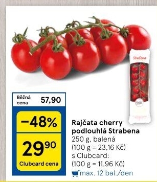 Rajčata cherry keříková Čerstvě utrženo
