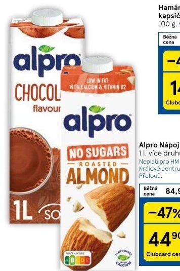 Rostlinné nápoje Alpro