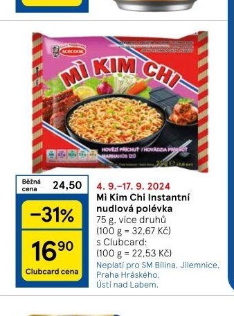Mi Kim Chi Instantní nudlová polévka