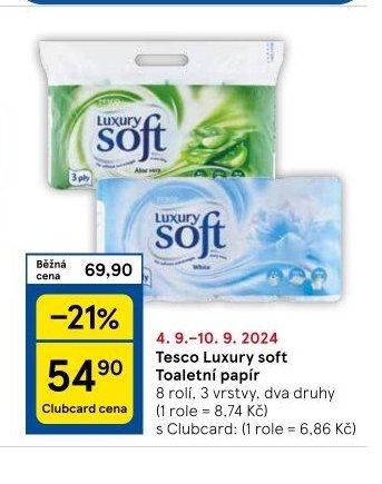 Tesco Luxury soft Toaletní papír