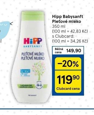 Hipp Babysanft Pleťové mléko