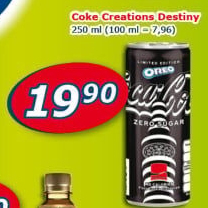 Limonáda Coca Cola Zero ochucená