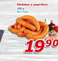 Papriková klobása Maso uzeniny Písek