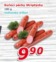 Párky kuřecí striptýzky Vodňanské kuře