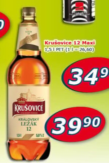 Pivo světlý ležák Královský 12° Krušovice