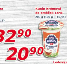 Smetana krémová do omáček Mlékárna Kunín 15%