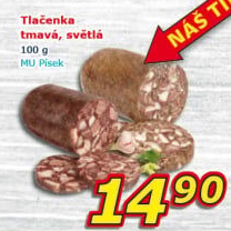 Tlačenka tmavá Maso uzeniny Písek