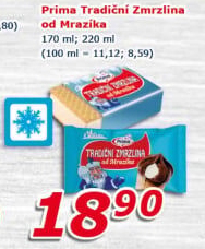 Tradiční zmrzlina od Mrazíka Prima