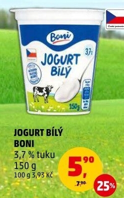 Bílý jogurt Boni