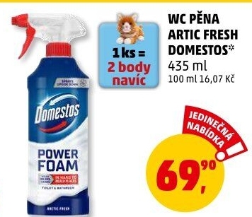 Čistící pěna na toaletu a koupelnu Domestos
