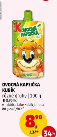 Kapsička ovocná 100% Kubík