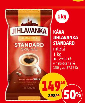 Mletá káva Standard Jihlavanka