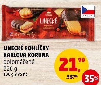 Rohlíčky linecké Karlova Koruna
