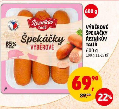 Špekáčky výběrové Řezníkův talíř