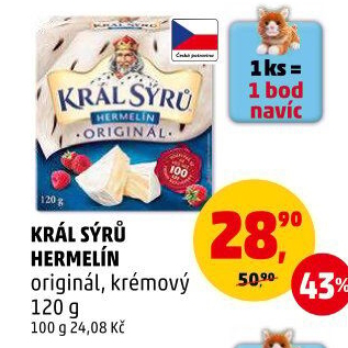 Sýr Hermelín Král sýrů