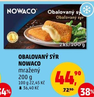 Sýr obalovaný mražený Nowaco